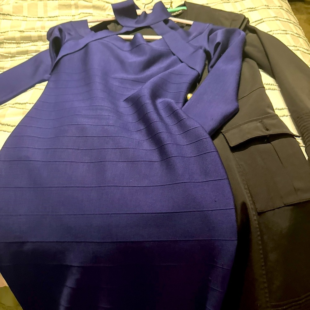 Guess by Marciano Dark blue Bandage  dress .